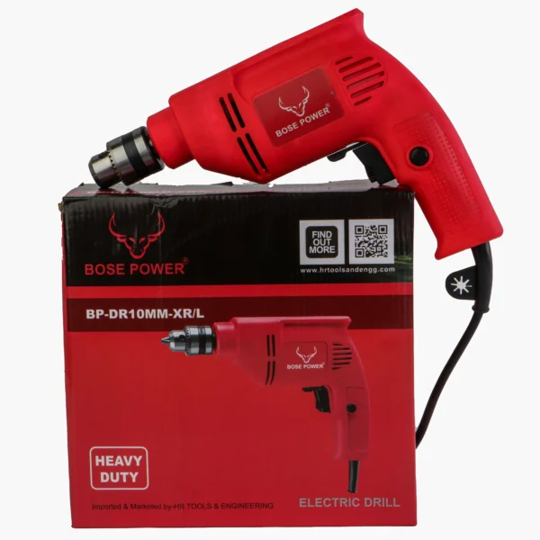 BOSE POWER CORDED DRILL MACHINE, 500W MOTOR, 10M CHUCK SIZE, 4500RPM, FORWARD/REVERSE ROTATION & SWITCH LOCK FUNCTION BP-DR-10MM-XR - Image 6