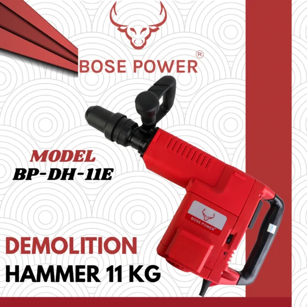 BOSE POWER DEMOLITION HAMMER 11KG CORDED ELECTRIC 1500W, BREAKER MACHINE, 1890 BPM (BP-DH-11E) - Image 8